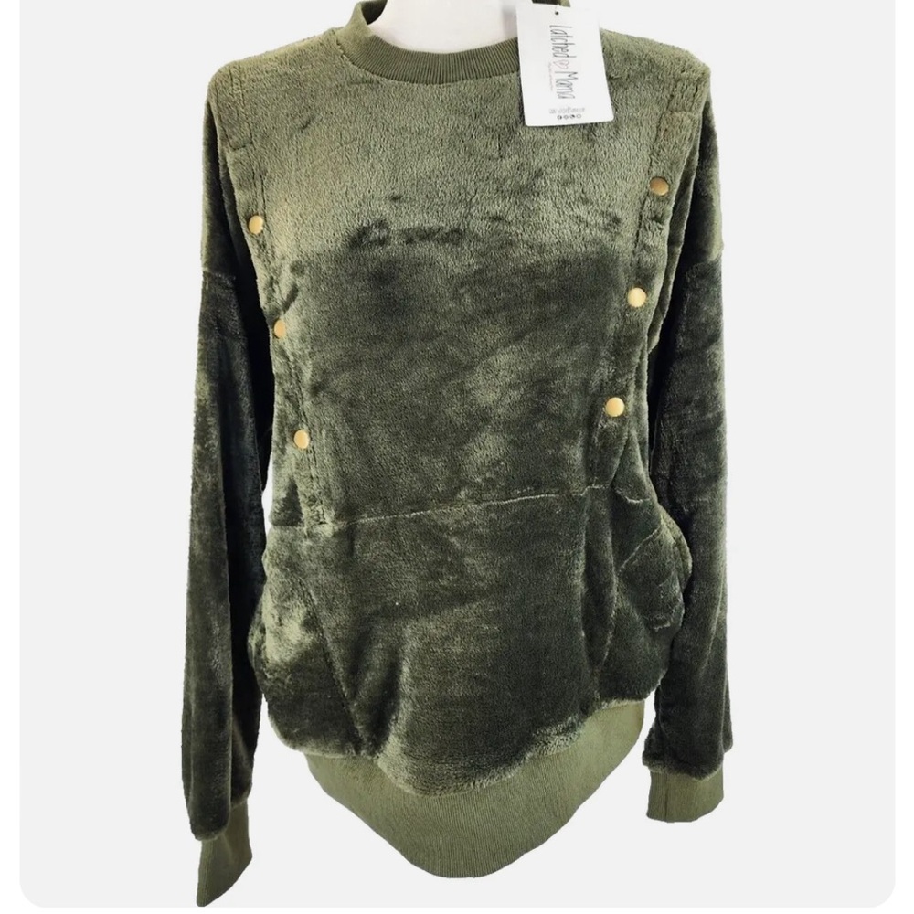 Latched Mama Fleece Snap Nursing Pullover